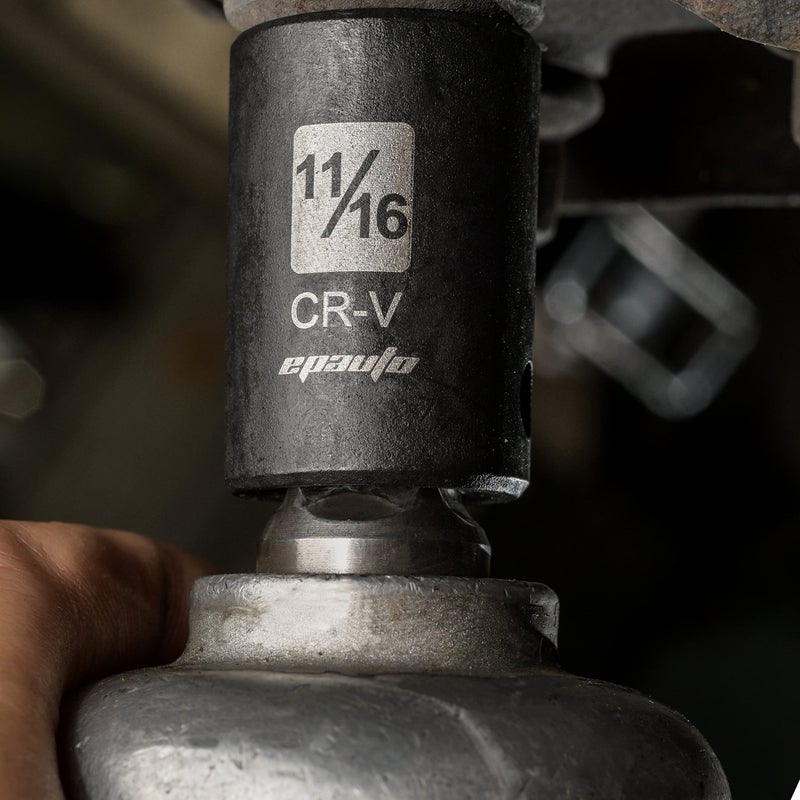 EPAuto مجموعة مفاتيح صدمات ضحلة من EPAuto بحجم 1/2 بوصة، CRV، 6 نقاط، 14 مفتاحاً - Image 4